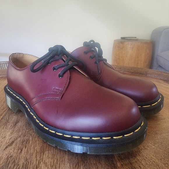 Dr Martens 1461 Cherry Red Oxford Smooth Leather Shoes Mens 6 / Womens 7 main image 6